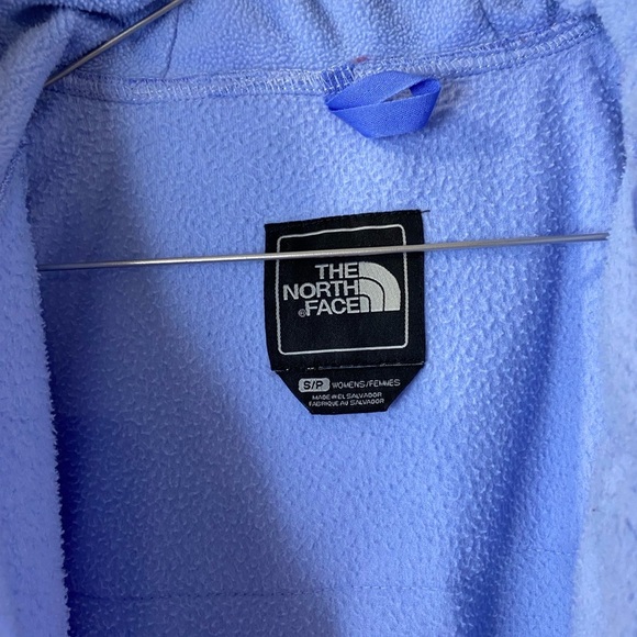 The North Face Blue fleece Jacket with Hood and Full-Length Zipper - Picture 3 of 10